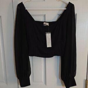 Urban Outfitters Black Long Sleeve Blouse